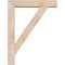 Ekena Millwork Traditional Block Smooth Bracket w/ Offset Brace, Douglas Fir, 5 1/2"W x 26"D x 34"H BKT0604X26X34TRA05SDF - alternate 4